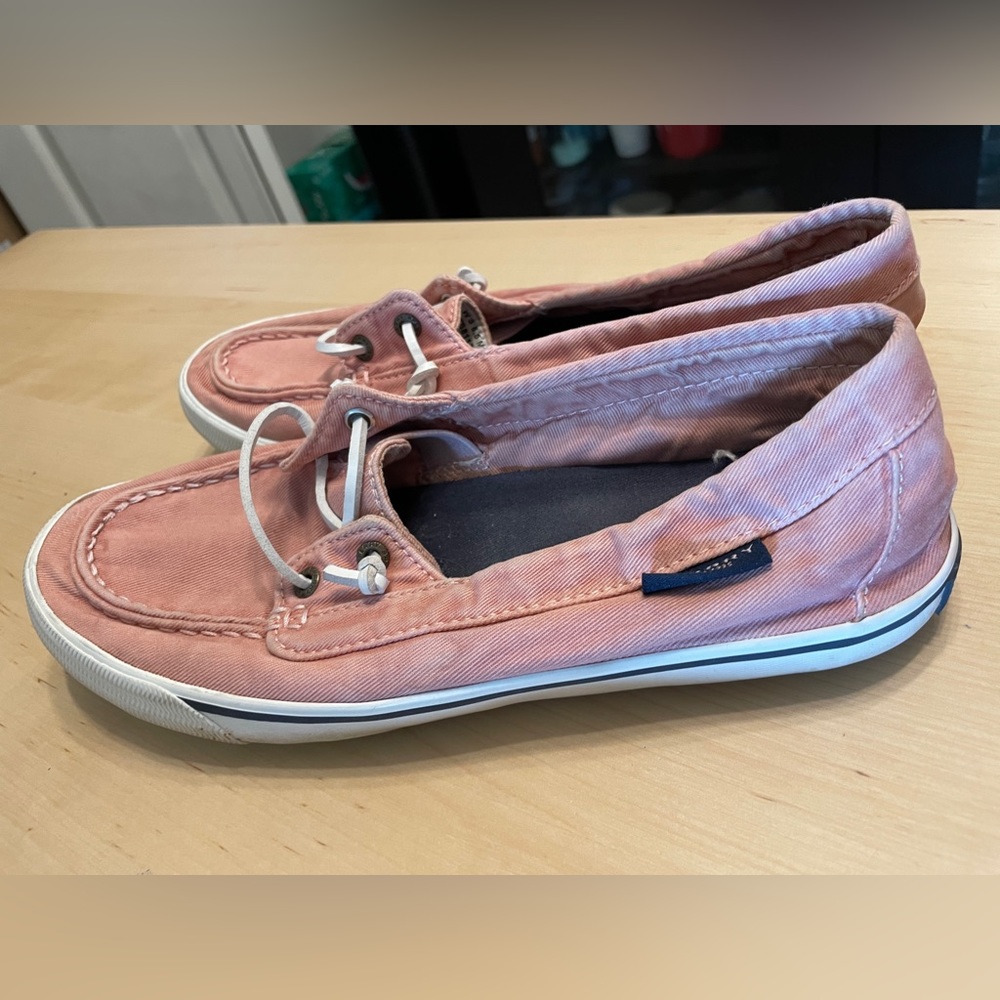 Women’s Sperry Topsiders Pink/Faded Red - Size 8
